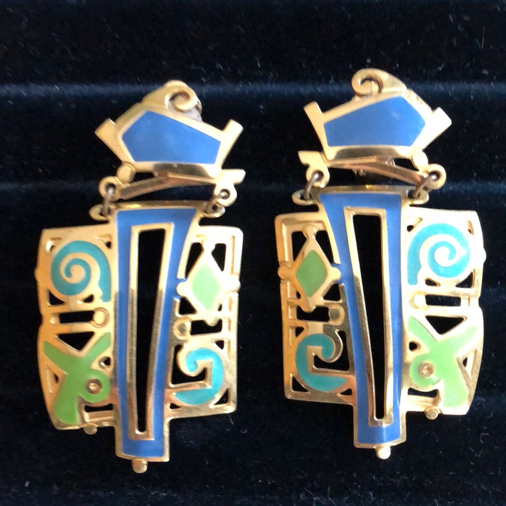 RARE Vtg Berebi 80’s abstract clips.